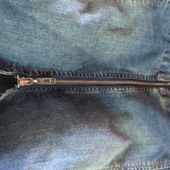 Chico's Platinum Denim Zip Up Washed Jacket Size Large - Picture 3 of 7